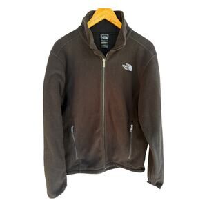 The North Face Full Zip Fleece Jacket Mens Medium Black Outdoor Coat